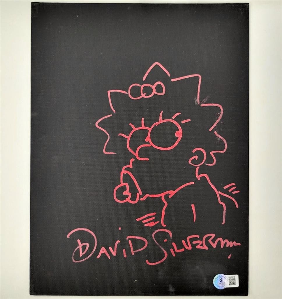 Signed Maggie Simpson 8.5 x 11 Drawing by David Silverman Beckett Authenticated (1 of 3)