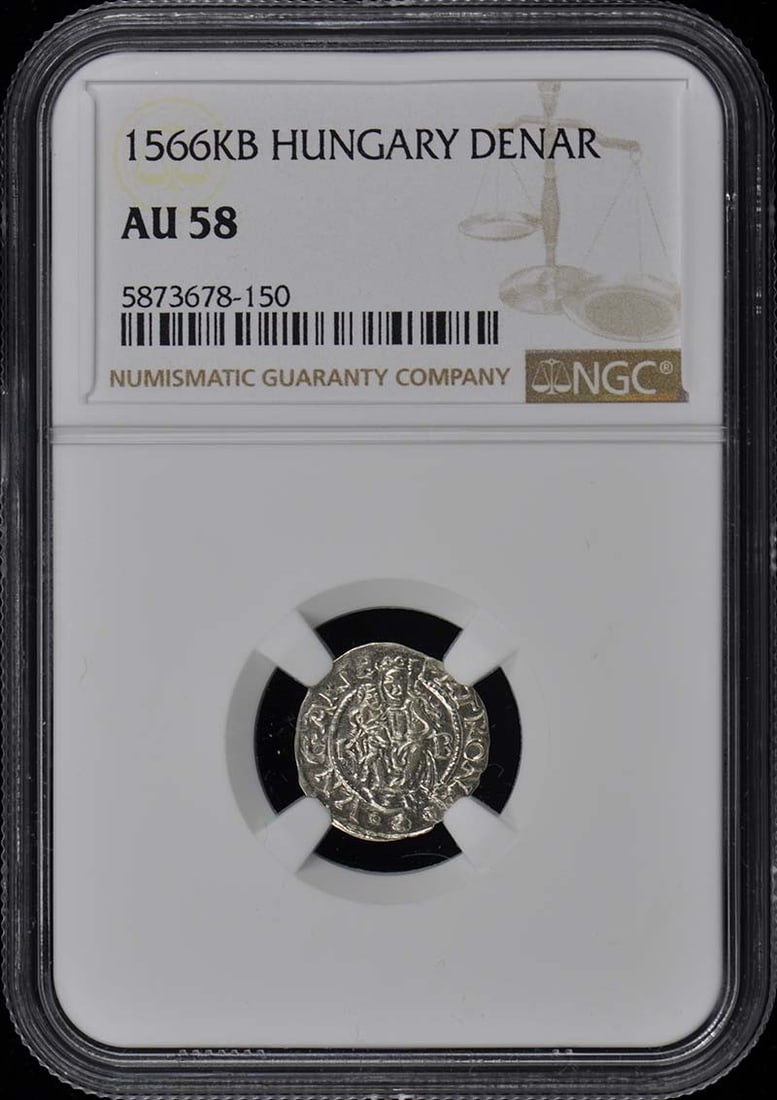 Hungary Denar Maximilian II Madonna Child NGC AU58 Coin: Hungary Denar Maximilian II Madonna Child NGC AU58 Coin This Hungary Denar features the striking imagery of Maximilian II with Madonna and Child, encapsulated in an NGC AU 58 certification. The coin i