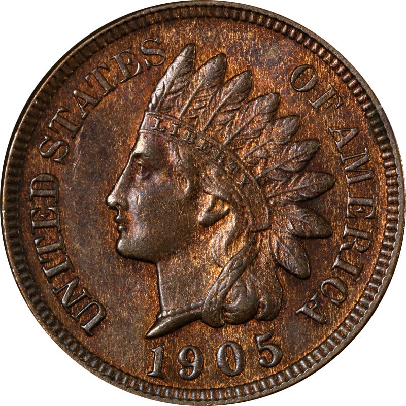 United States 1905 Copper Indian Head Cent Circulated Coin: United States 1905 Copper Indian Head Cent Circulated Coin This is a 1905 Indian Cent from the United States, composed of copper. The coin is circulated and comes uncertified. It is a pre-owned collec