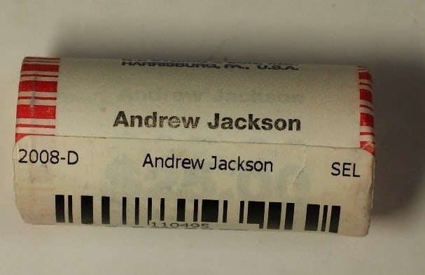 25 Uncirculated Andrew Jackson Presidential Dollars Denver Mint Roll (1 of 1)