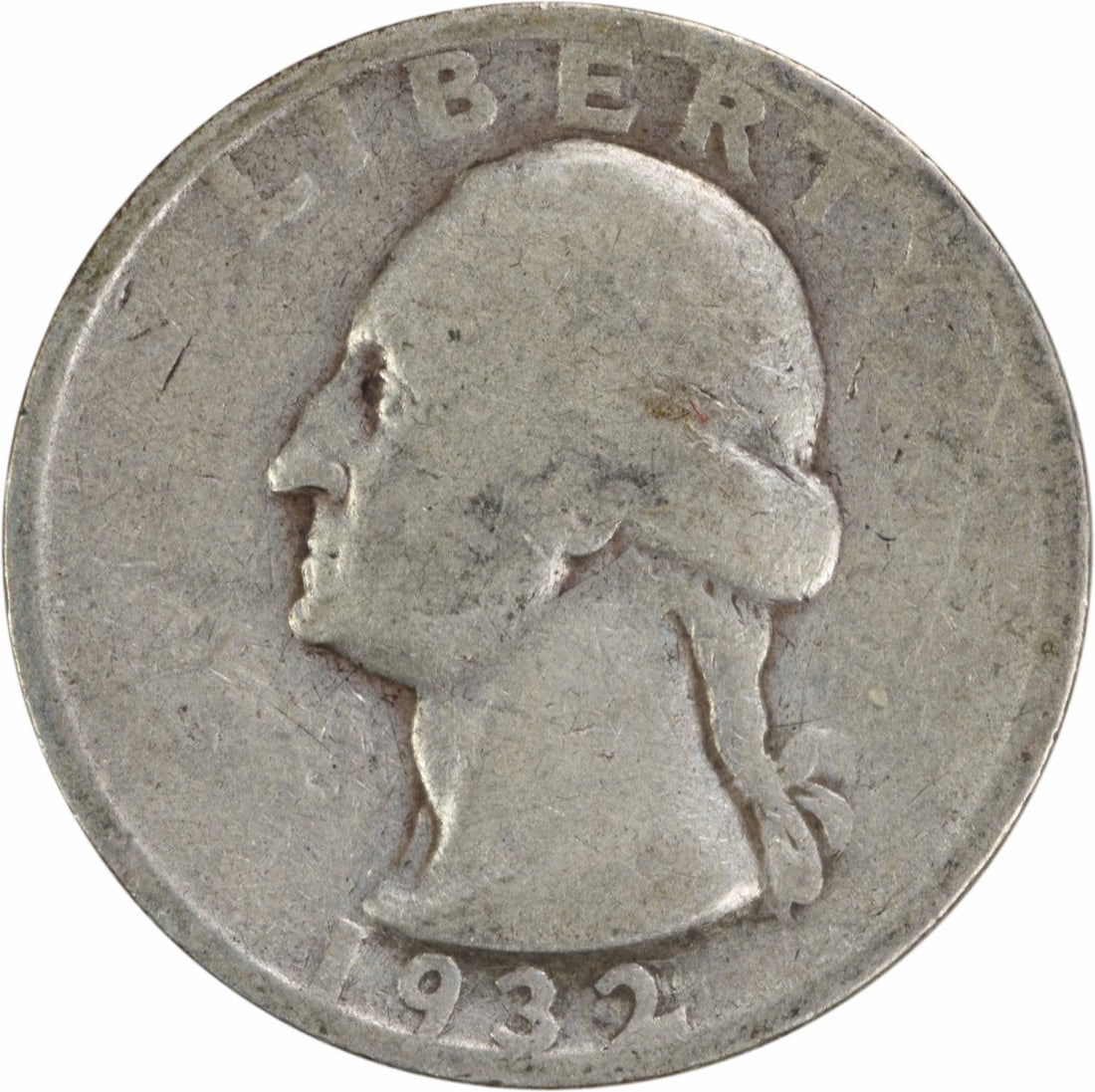 1932-S Washington Silver Quarter 25C G Uncertified Coin: 1932-S Washington Silver Quarter 25C G Uncertified Coin This 1932-S Washington Silver Quarter is a notable piece of U.S. coinage, featuring a design by John Flanagan. Struck in San Francisco, this qua