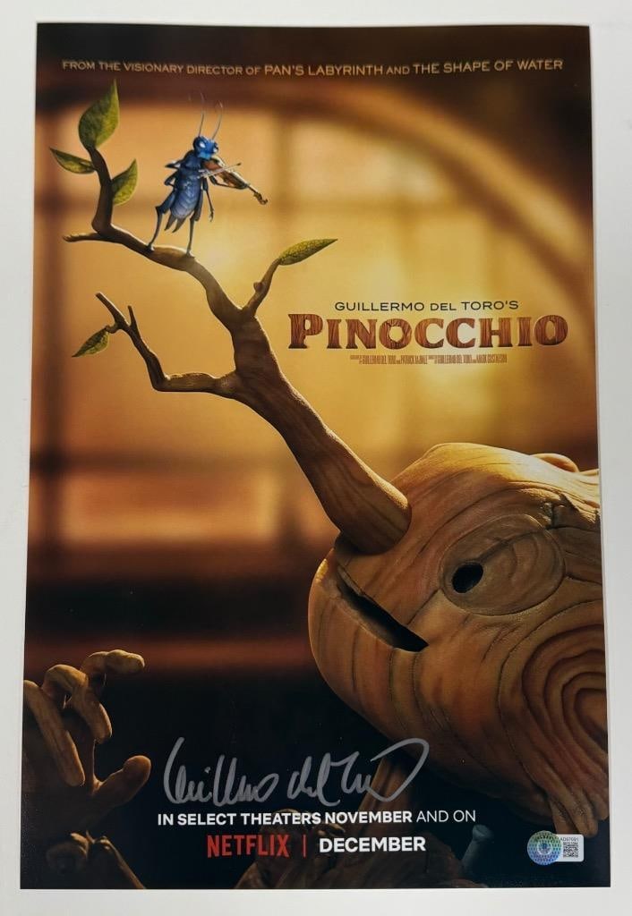11x17 Pinocchio Movie Photograph Signed by Guillermo Del Toro Beckett Authenticated (1 of 3)