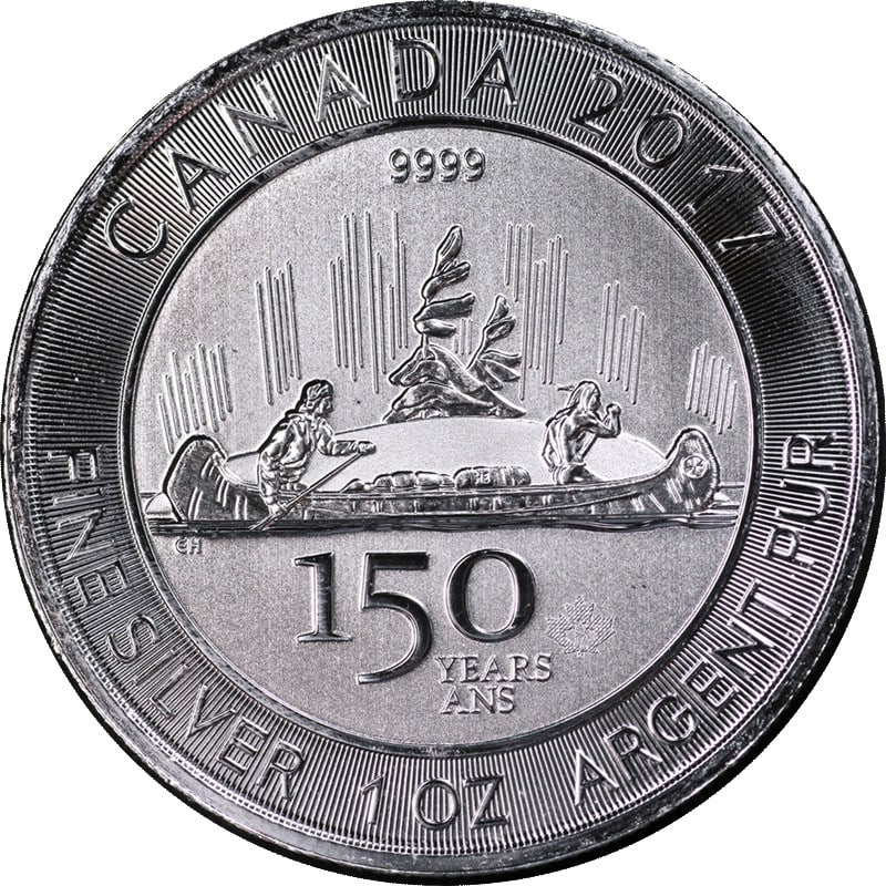 2017 Canadian $5 Silver Voyager 150th Anniversary Uncirculated 1 oz Coin (1 of 2)