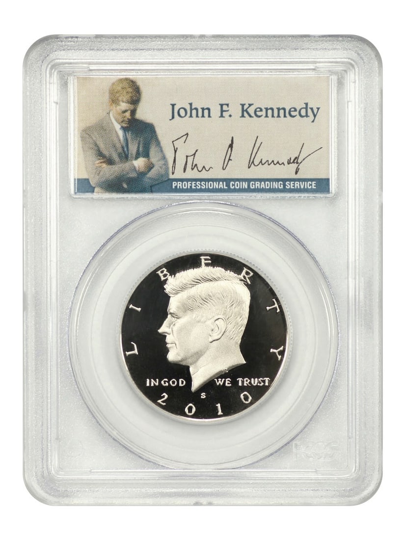 2010-S Kennedy Half Dollar PCGS PR69DCAM Uncirculated: 2010-S Kennedy Half Dollar PCGS PR69DCAM Uncirculated This 2010-S Kennedy Half Dollar is a stunning example of the series, certified by PCGS as PR69DCAM, indicating its exceptional quality and deep ca