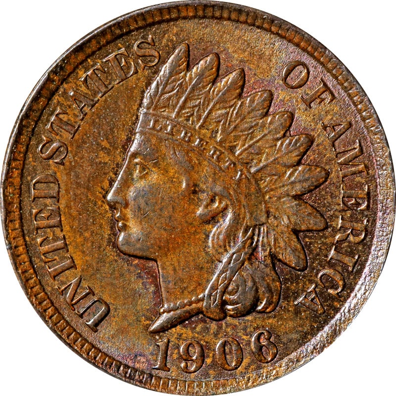 1906 United States Indian Head Copper Cent: 1906 United States Indian Head Copper Cent This is a 1906 Indian Cent from the United States, composed of copper. The coin is circulated and is not certified. It is a pre-owned item from the year 1906