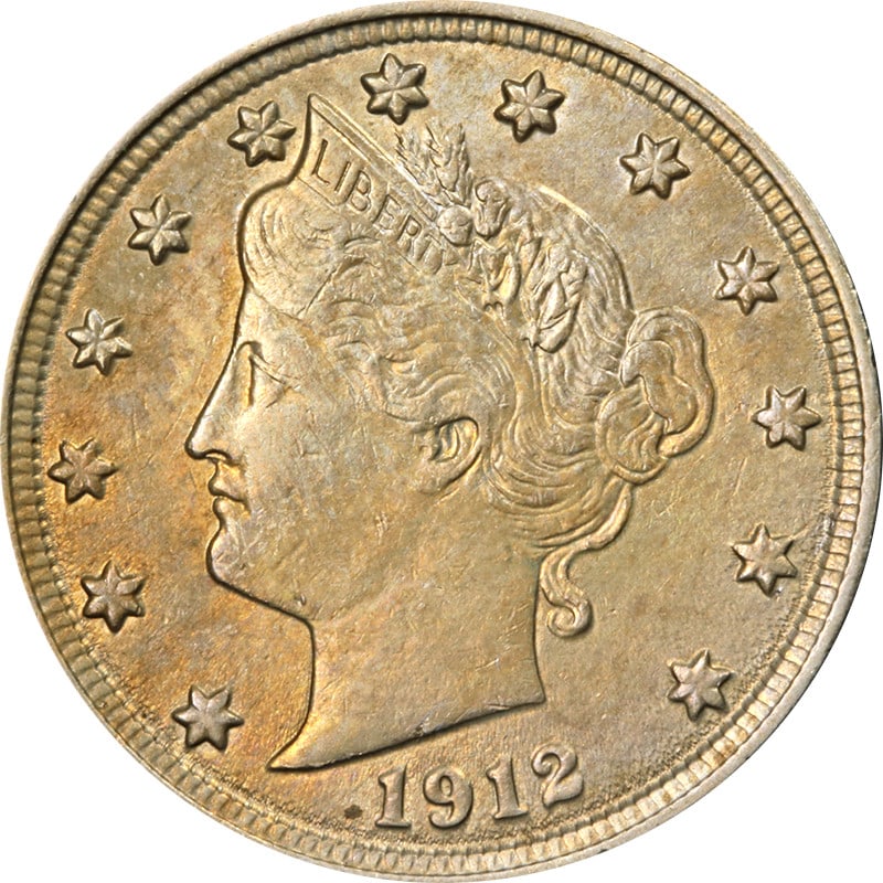 1912 United States Liberty Head V Nickel Coin Circulated: 1912 United States Liberty Head V Nickel Coin Circulated This is a 1912 Liberty V Nickel from the United States. The coin is composed of nickel and is in circulated, pre-owned condition. It is uncerti