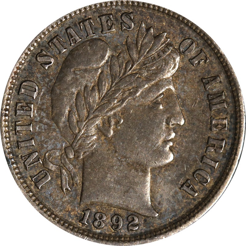 1892 P Silver Barber Dime (1 of 2)