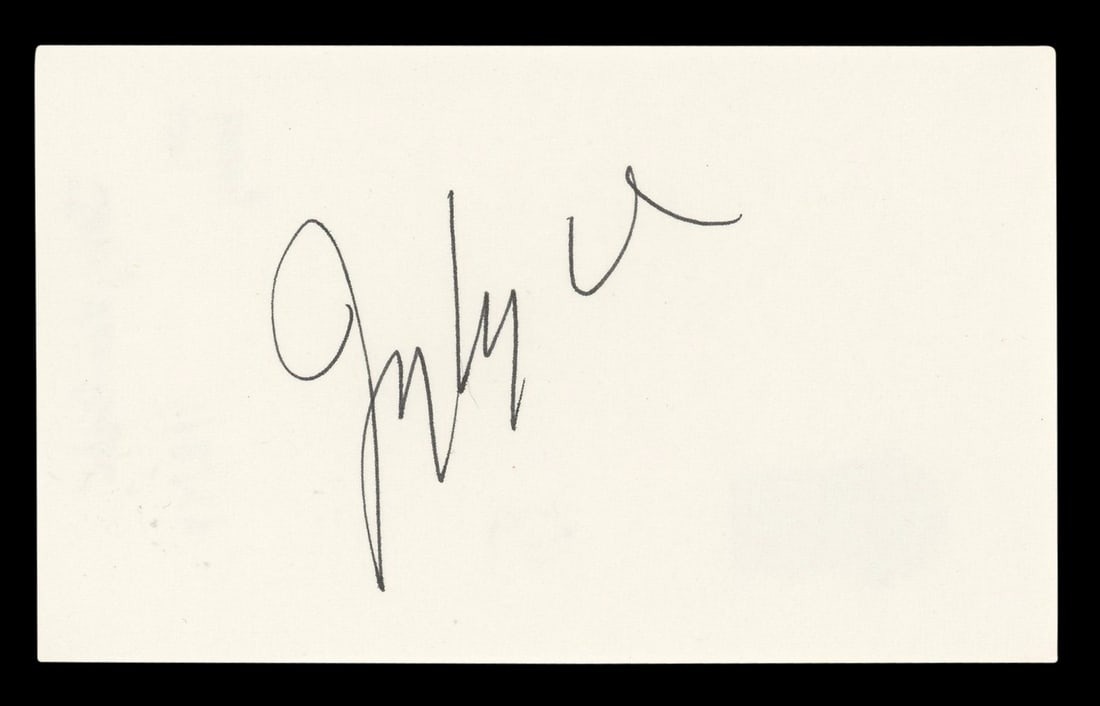Jerry Van Dyke Signed 3x5 Index Card Coach BAS Authenticated (1 of 5)
