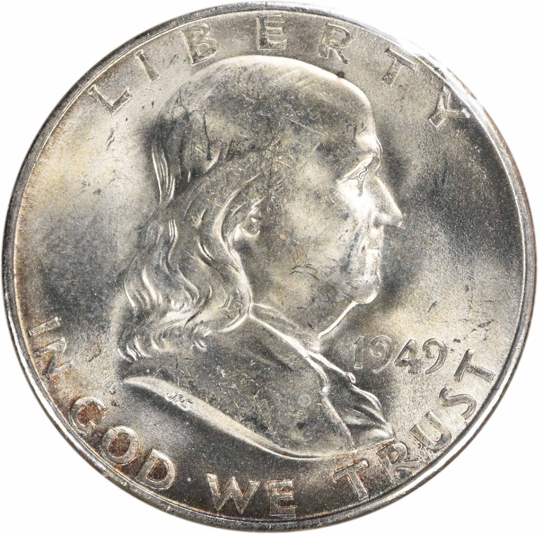 1949-S Franklin Half Dollar RPM1 Uncertified Choice BU Silver (1 of 2)