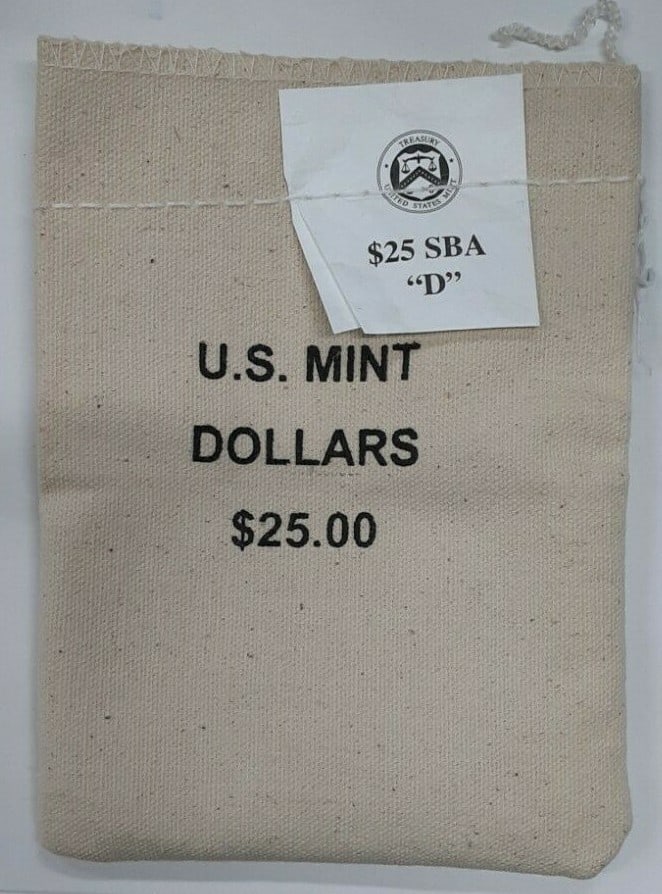 Sealed 25 Coin Susan B Anthony Dollar Mint Bag 1999 D Denver (1 of 2)
