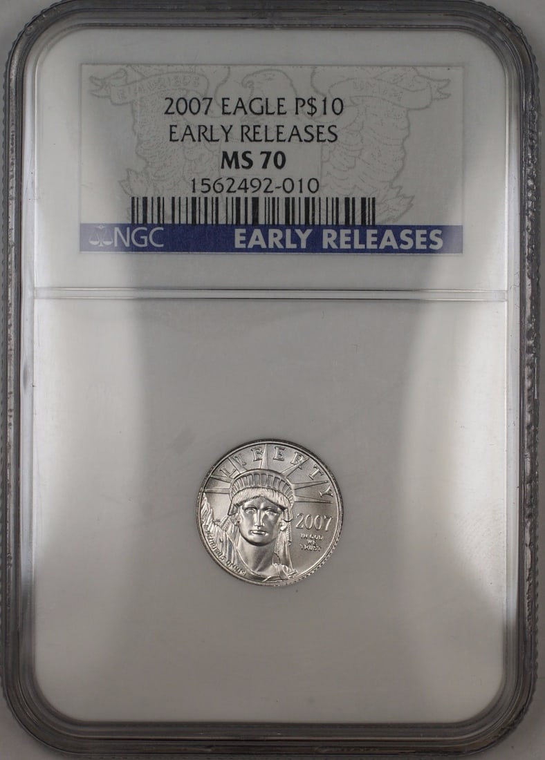 NGC MS 70 2007 American Platinum Eagle 1 10 oz (1 of 2)