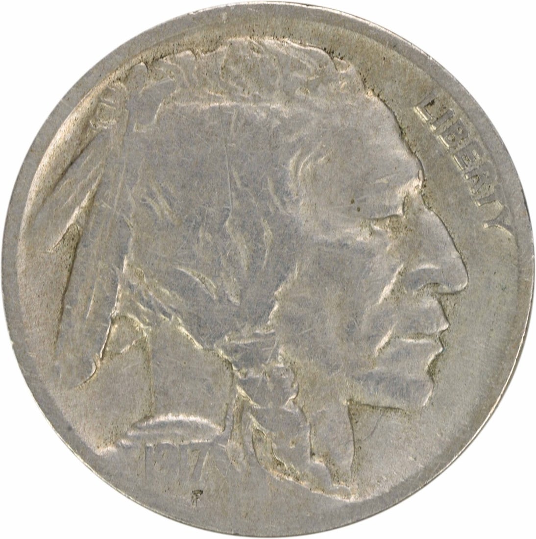 1917-D Buffalo Nickel 5C Circulated Coin by James Earle Fraser: 1917-D Buffalo Nickel 5C Circulated Coin by James Earle Fraser This 1917-D Buffalo Nickel is an attractive piece of American numismatic history. Minted in Denver, this circulated coin features a class