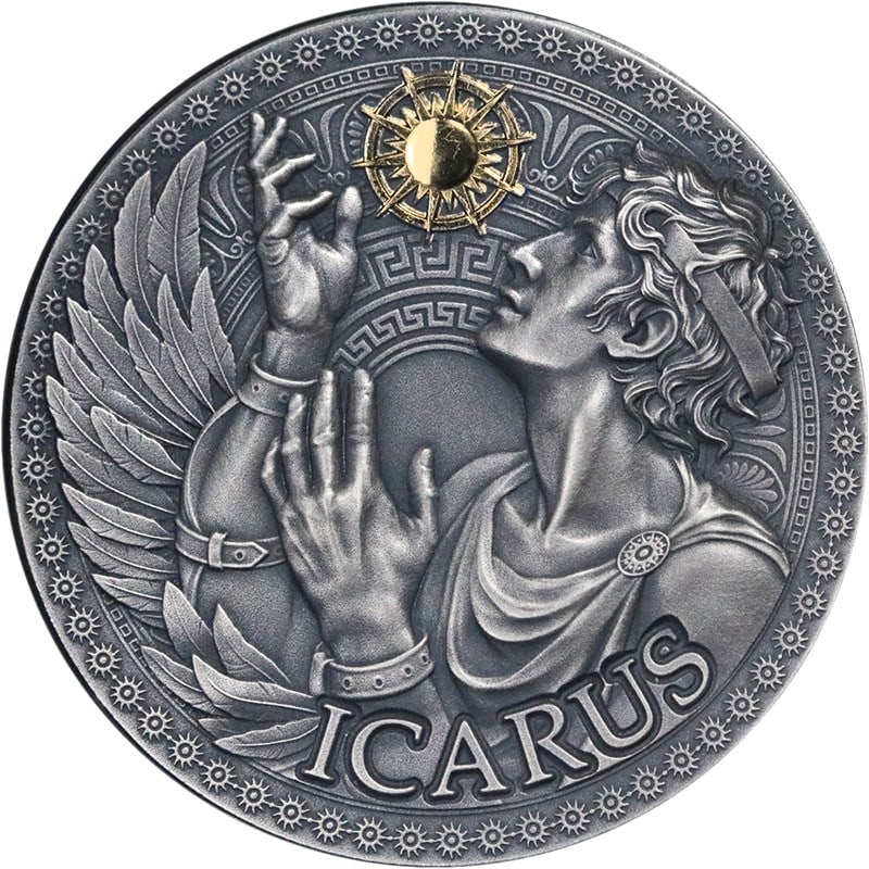 2025 Cameroon 1 Ounce Silver 1000 Francs Icarus Coin Greek Mythology: 2025 Cameroon 1 Ounce Silver 1000 Francs Icarus Coin Greek Mythology This stunning 2025 Cameroon 1 Ounce Silver 1000 Francs coin features the captivating theme of Greek Mythology, showcasing Icarus. T