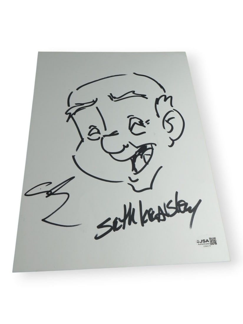Eight Crazy Nights sketch signed by Adam Sandler and Seth Kearsley 8.5X11 JSA (1 of 3)