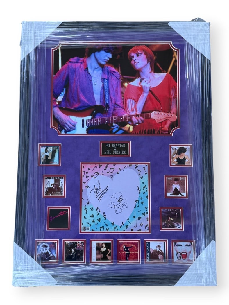 Framed Card Signed by Pat Benatar and Neil Giraldo Beckett Authenticated (1 of 3)