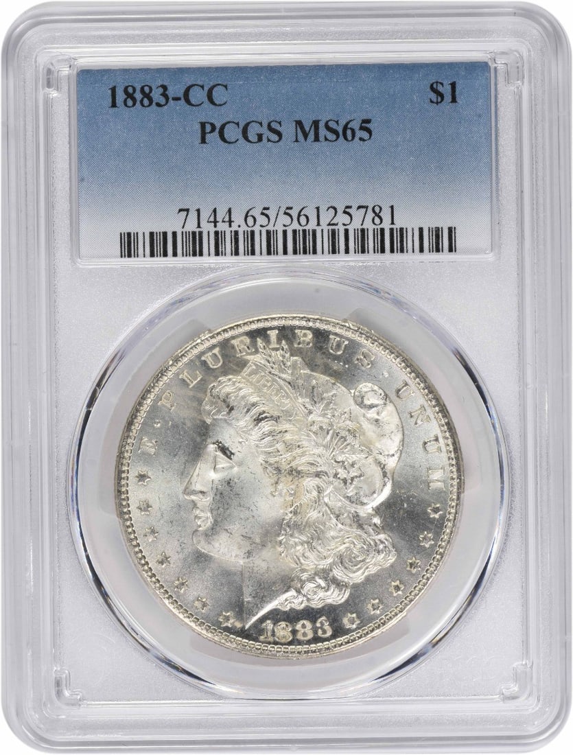 MS65 PCGS Graded 1883 Carson City Morgan Dollar Silver Coin (1 of 4)