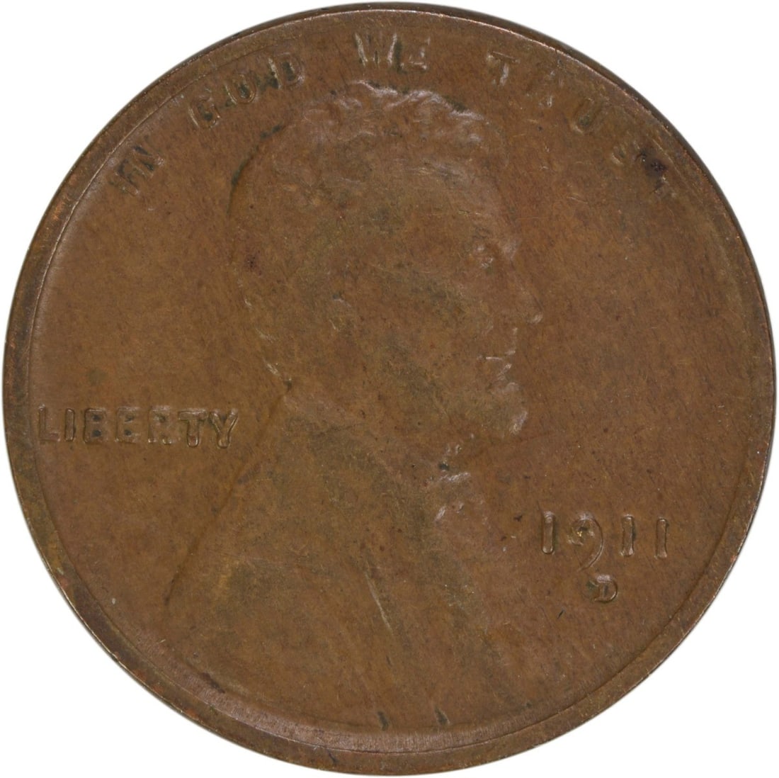 1911 D Lincoln Wheat Copper Small Cent EF Uncertified (1 of 2)