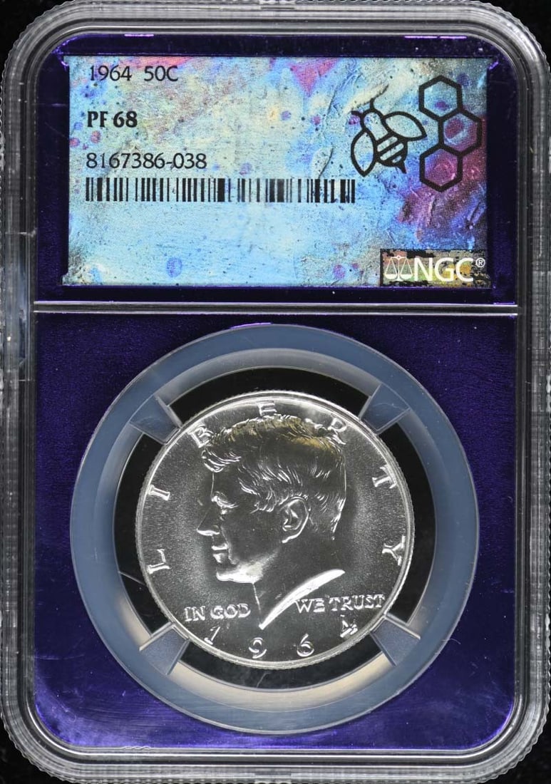 1964 Kennedy Half Dollar Proof NGC PR68 Uncirculated Coin: 1964 Kennedy Half Dollar Proof NGC PR68 Uncirculated Coin This 1964 Kennedy Half Dollar is a remarkable collectible coin certified by NGC, boasting a high grade of PR68. It features a proof strike and