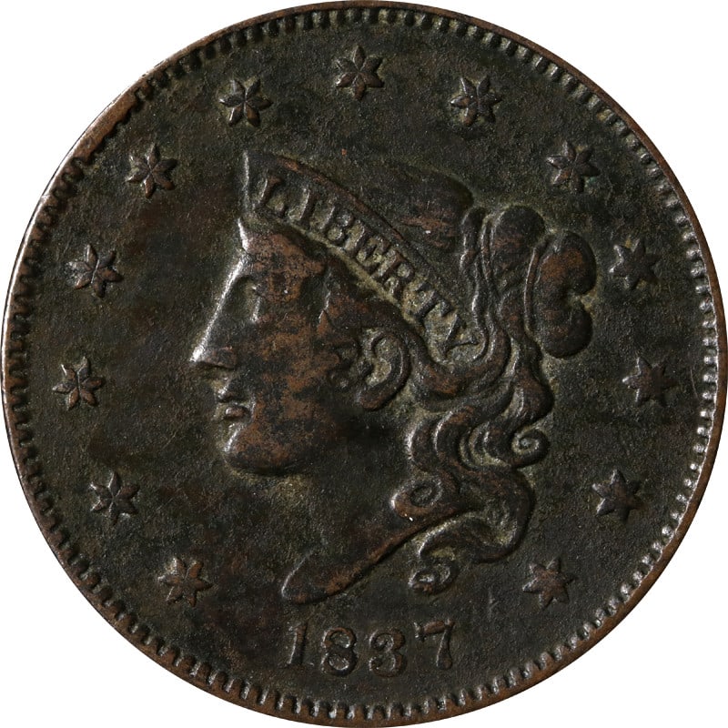 1837 Large Cent Copper Coin Circulated Vintage Numismatic (1 of 2)