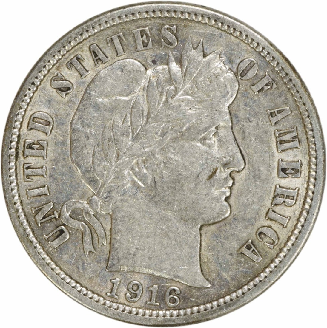 1916 Barber Silver Dime AU Uncertified Philadelphia Mint 10C: 1916 Barber Silver Dime AU Uncertified Philadelphia Mint 10C This 1916 Barber Silver Dime features a classic design by Charles E. Barber and is a notable piece of American numismatic history. The coin