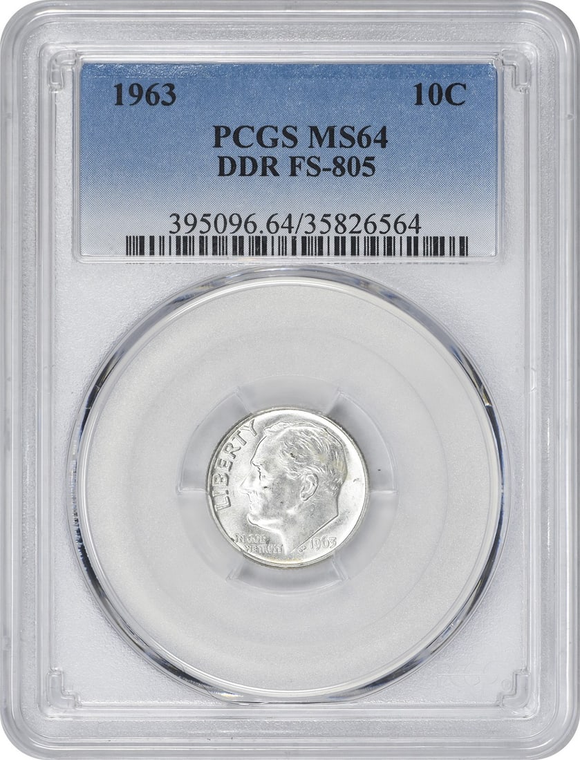1963 Roosevelt Silver Dime MS64 PCGS Uncirculated 90% Silver (1 of 2)