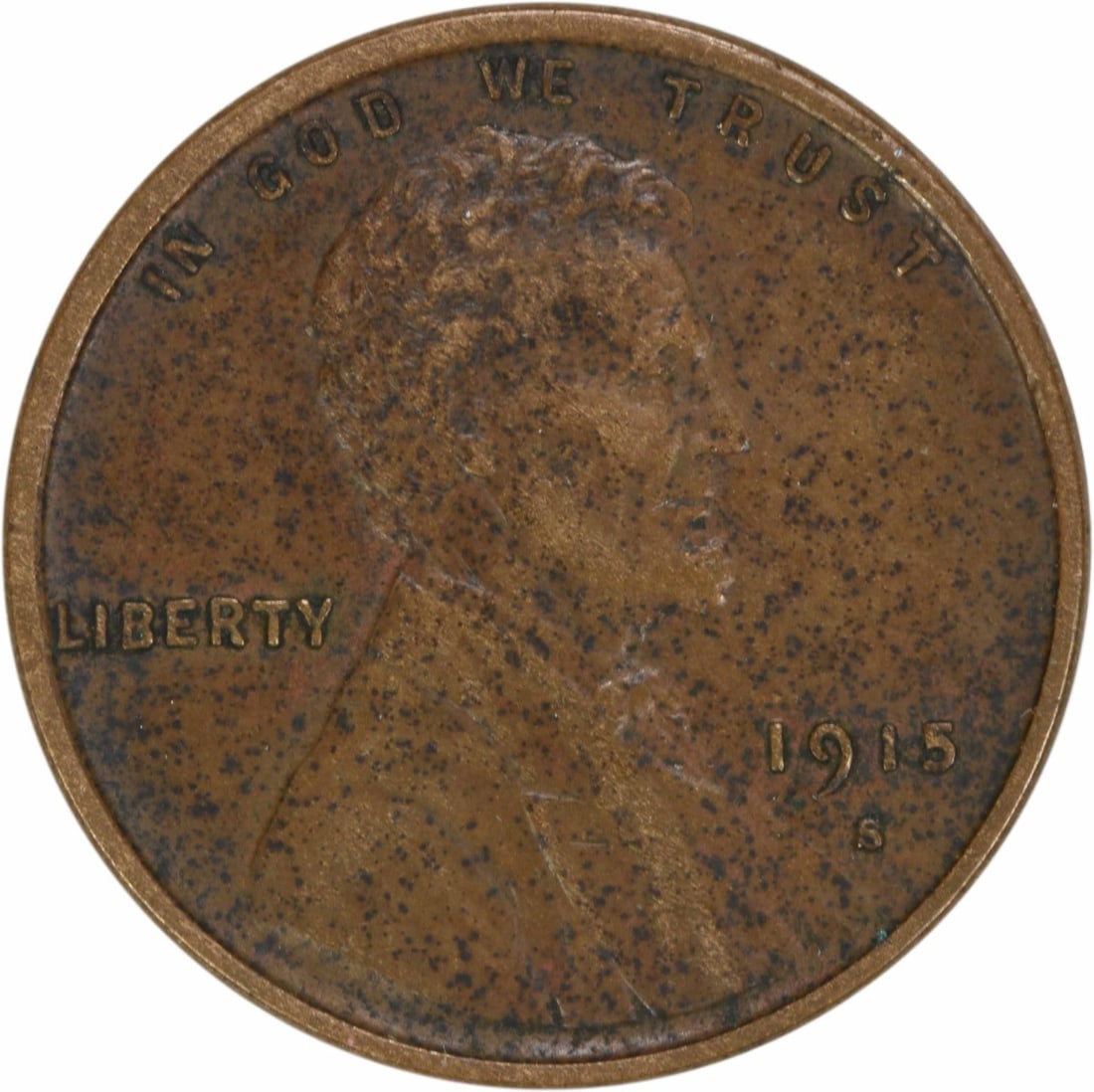 1915-S Lincoln Wheat Copper Small Cent EF Uncertified (1 of 2)