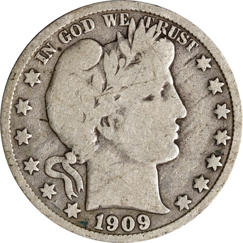 1909 O Silver Barber Half Dollar (1 of 2)