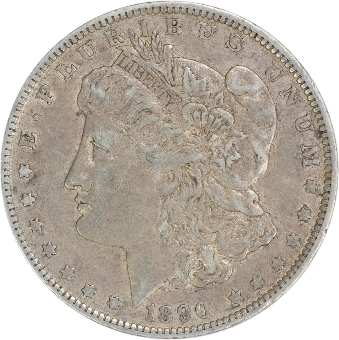 1890-O Morgan Silver Dollar EF Uncertified 90% Silver Coin: 1890-O Morgan Silver Dollar EF Uncertified 90% Silver Coin This 1890-O Morgan Silver Dollar showcases the craftsmanship of designer George T. Morgan. Graded as EF (Extremely Fine), this coin is a beau