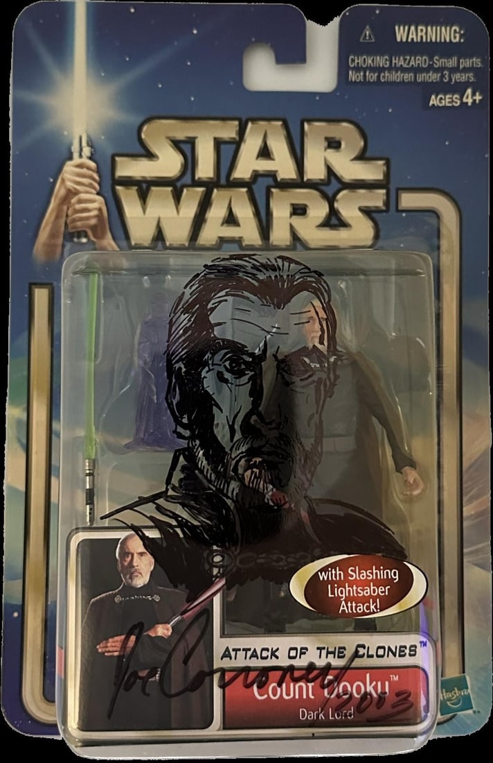 Star Wars Count Dooku action figure signed by Christopher Lee and Joe Corroney BAS (1 of 1)