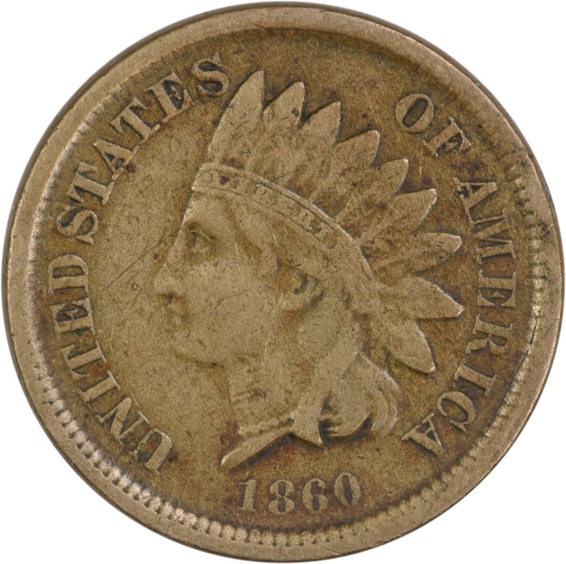 1860 Indian Head Cent VF Uncertified 19mm Copper Nickel: 1860 Indian Head Cent VF Uncertified 19mm Copper Nickel This 1860 Indian Cent, featuring a classic design by James Barton Longacre, is a noteworthy addition for any coin collector. Struck in Philadelp