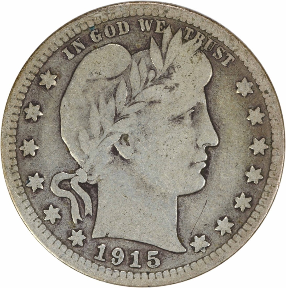 1915-S Barber Silver Quarter 25C Choice VG Uncertified: 1915-S Barber Silver Quarter 25C Choice VG Uncertified This 1915-S Barber Silver Quarter is a remarkable piece from the United States, known for its historical significance and craftsmanship. Designed