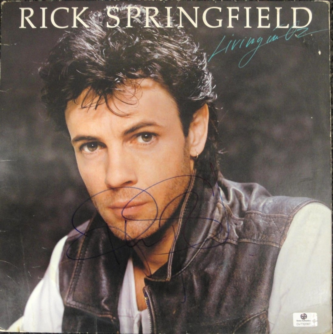 Rick Springfield Living in Oz Signed Album Cover JSA Authenticated (1 of 2)