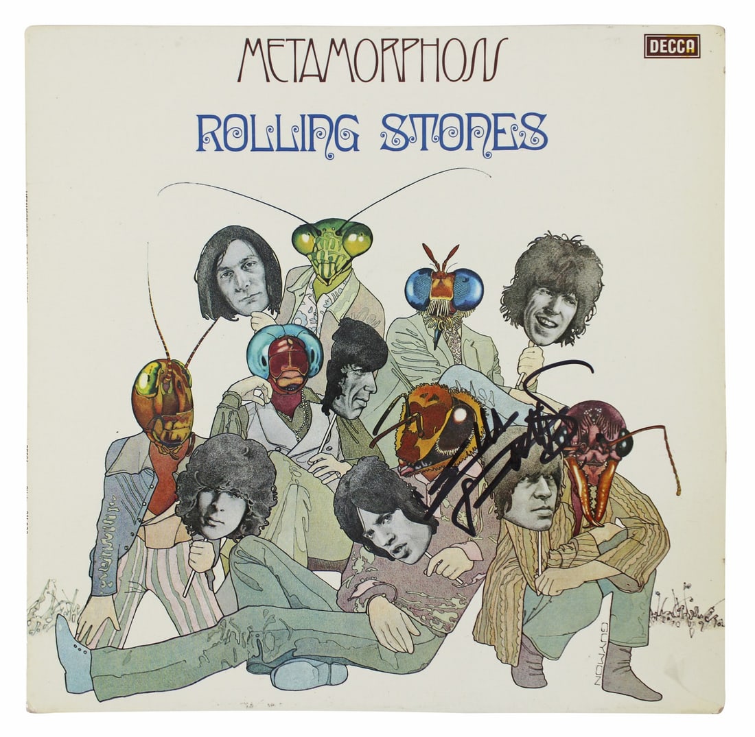 Keith Richards Signed The Rolling Stones Metamorphosis Album Cover Beckett COA (1 of 4)