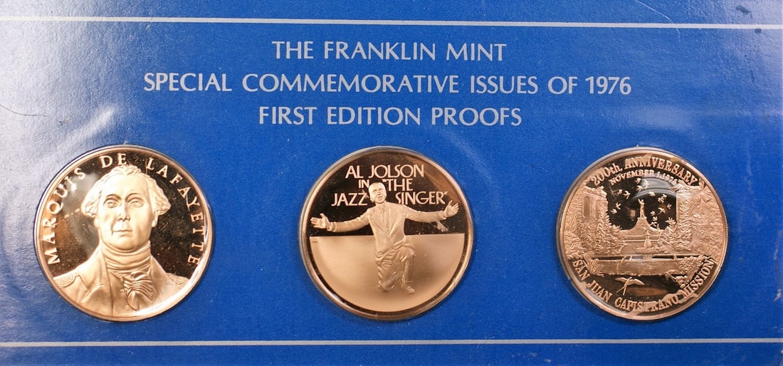 First Edition 1976 Brass Proof Medals Featuring Lafayette Jolson San Juan (1 of 7)