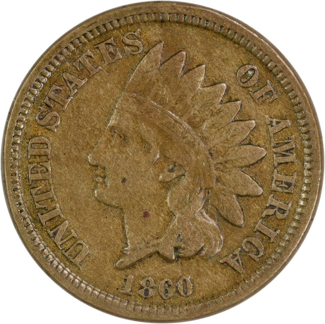 1860 Indian Head Cent VF Uncertified Philadelphia Mint (1 of 2)