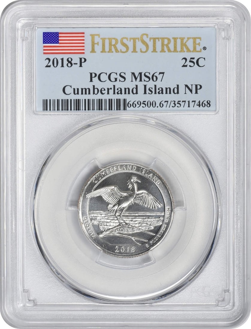 PCGS MS67 2018-P Cumberland Island Quarter First Strike (1 of 2)