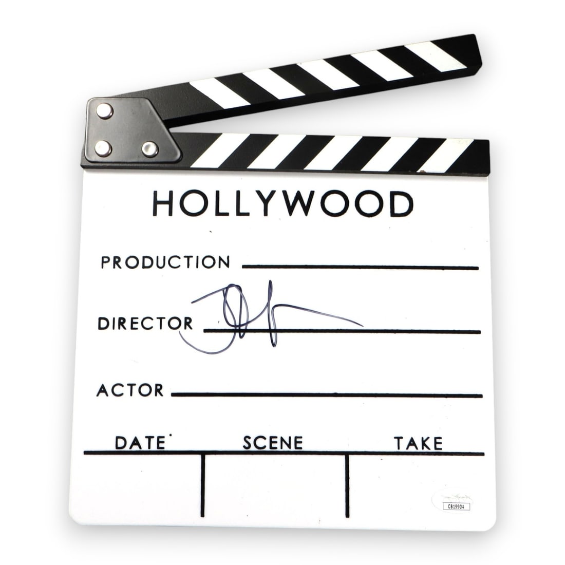 Jon M. Chu Signed Movie Clapper JSA Authenticated Original: Jon M. Chu Signed Movie Clapper JSA Authenticated Original This is an original movie clapper signed by director Jon M. Chu, known for his work on the film "Crazy Rich Asians". The autograph has been a