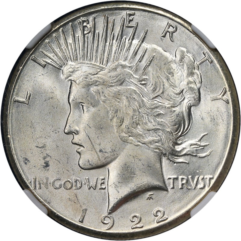 NGC MS63 1922-S Peace Dollar Silver (1 of 4)
