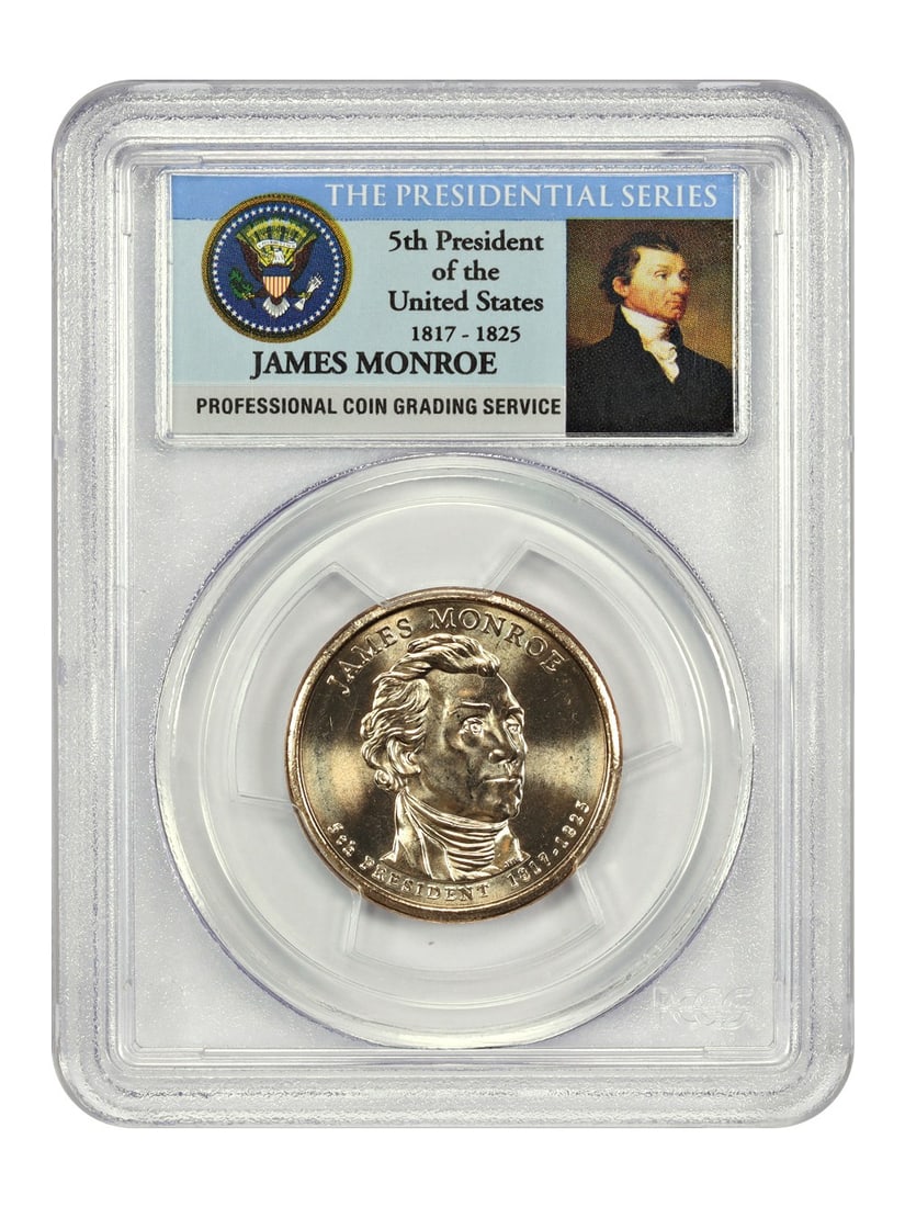 PCGS MS67 2008-D Presidential Dollar James Monroe Position B First Day Issue (1 of 4)