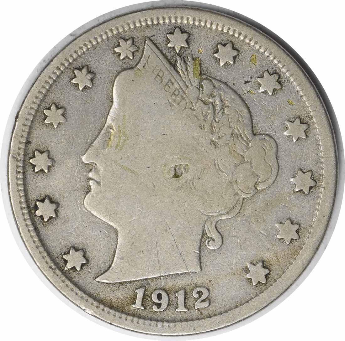 1912 S Liberty 5C Nickel Fine Uncertified (1 of 2)