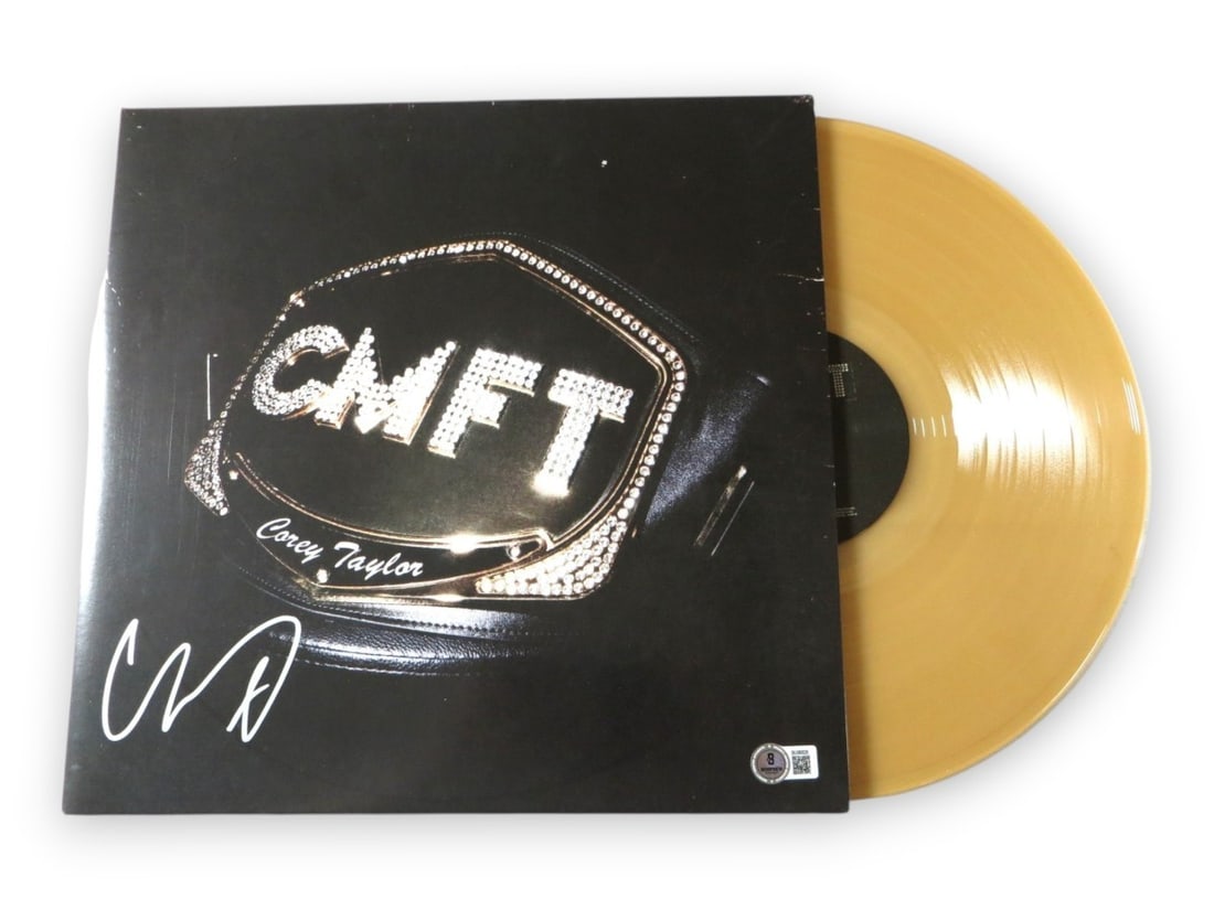 Beckett Authenticated Corey Taylor signed record album cover CMFT debut (1 of 4)