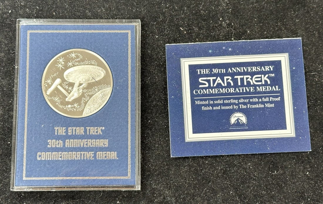 Round Star Trek Insurrection Sterling Silver Medal (1 of 1)