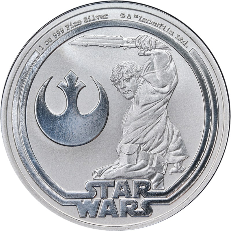 2025 Niue Luke Skywalker 1 Ounce Silver Coin Roll 20 pcs: 2025 Niue Luke Skywalker 1 Ounce Silver Coin Roll 20 pcs Discover the remarkable 2025 Niue 1 Ounce Silver Star Wars: Luke Skywalker 20 Coin Roll, featuring stunning luster and a strong strike. This or