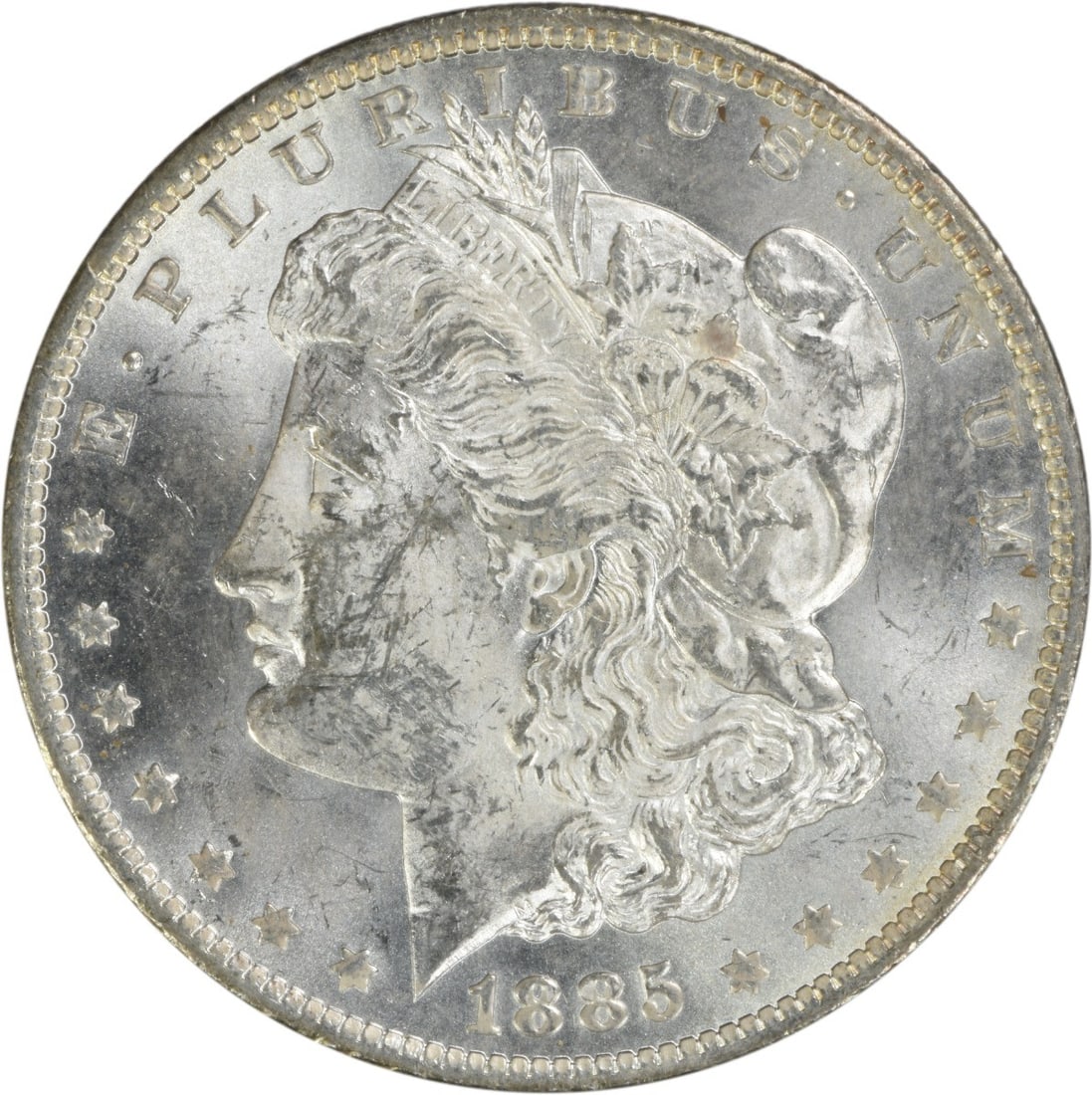 Uncirculated 1885-O Silver Dollar Morgan BU New Orleans Mint Uncertified: Uncirculated 1885-O Silver Dollar Morgan BU New Orleans Mint Uncertified This is an 1885-O Morgan Silver Dollar from the United States in Brilliant Uncirculated (BU) condition. The coin is uncertified
