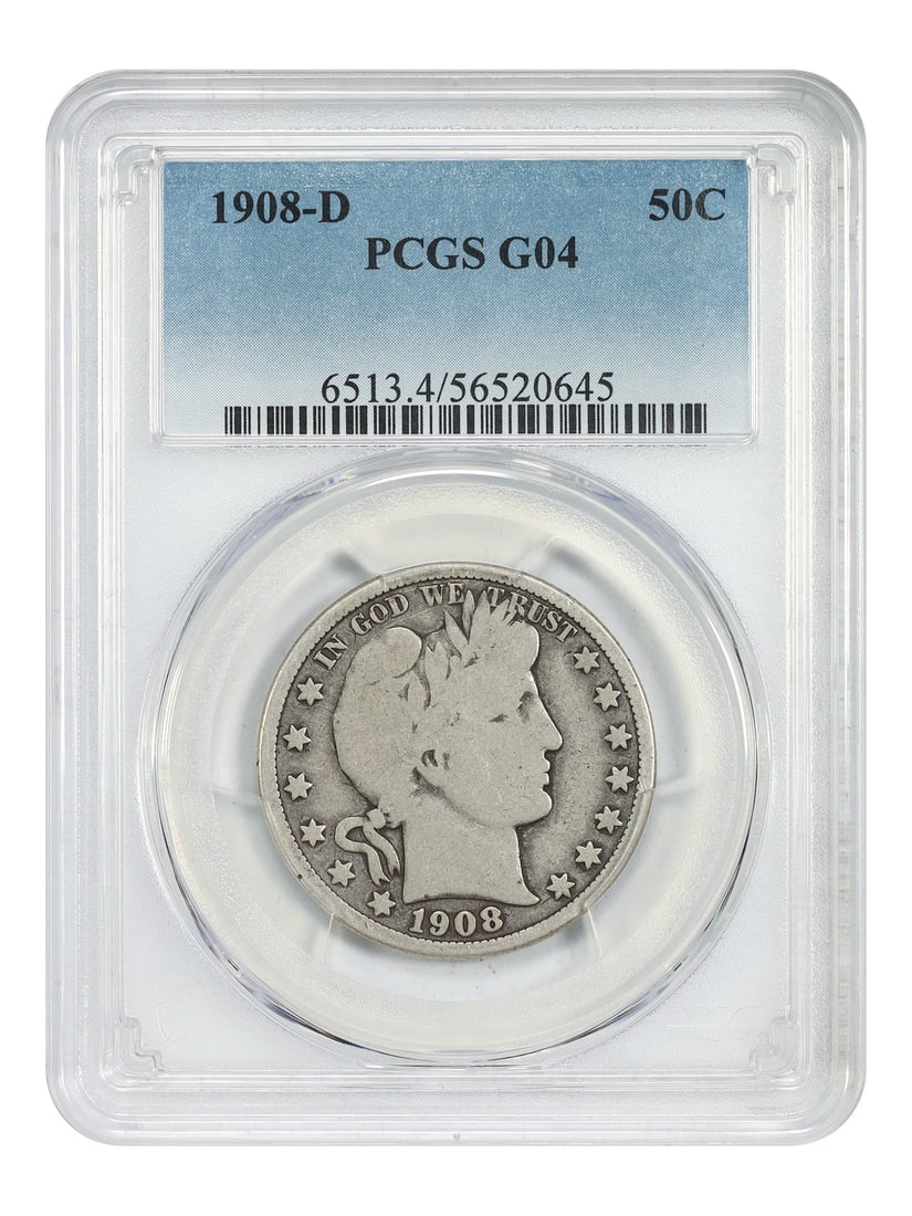 PCGS Good 4 1908-D Denver Barber Half Dollar 50C (1 of 4)
