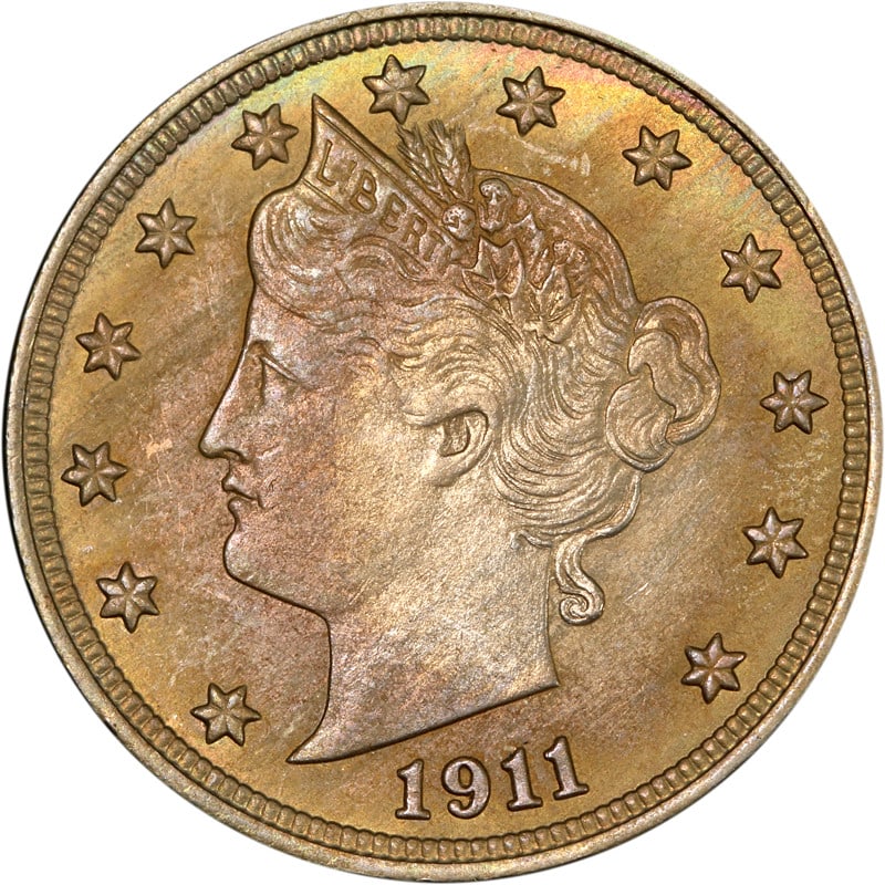 1911 United States Liberty V Nickel Coin Circulated: 1911 United States Liberty V Nickel Coin Circulated This is a 1911 Liberty V Nickel from the United States. The coin is composed of nickel and has been circulated. It is uncertified and is in pre-owne