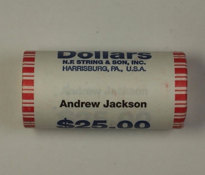 25 Uncirculated Andrew Jackson Presidential Dollars Mint Unknown Roll (1 of 1)