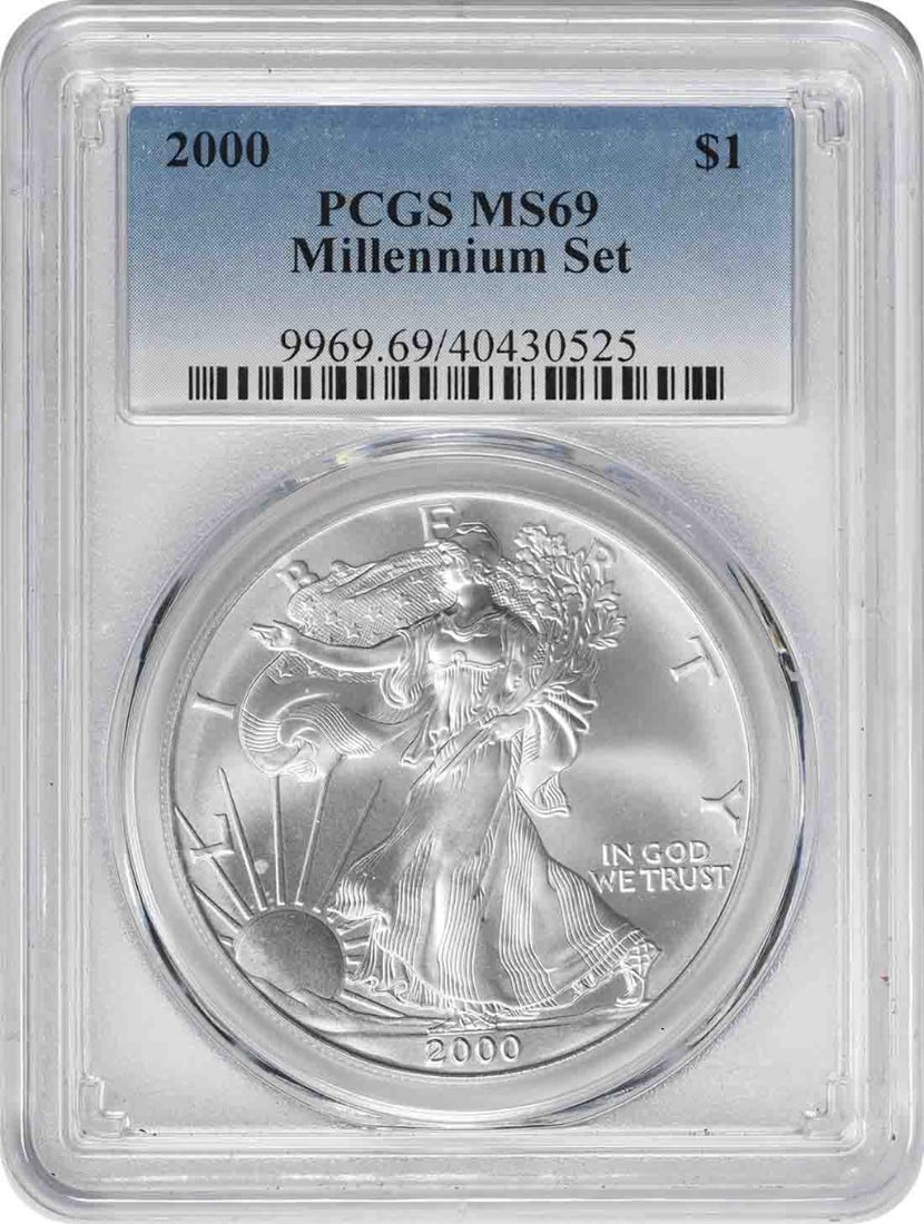 PCGS MS69 2000 American Silver Eagle 1 oz (1 of 2)
