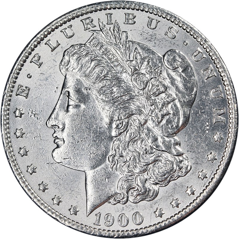 VAM 8A 1900-O Over CC Morgan Silver Dollar AU to BU: VAM 8A 1900-O Over CC Morgan Silver Dollar AU to BU This 1900-O/CC Morgan Silver Dollar features attractive eye appeal, bright white color, and strong luster. It is graded as AU/BU and identified as V