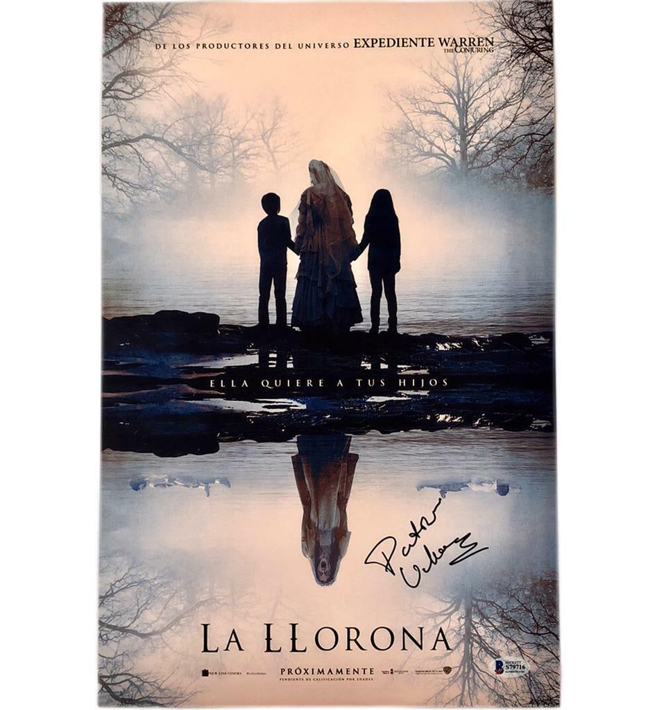 La Llorona 11x17 Movie Photo Signed by Patricia Velasquez Beckett Authenticated: La Llorona 11x17 Movie Photo Signed by Patricia Velasquez Beckett Authenticated This is an original 11x17 movie poster photo for "La Llorona," signed by Patricia Velasquez. The autograph is authentica
